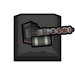 Broken autocannon turret