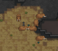 Mastodon habitat in a grasslands biome