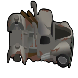 Rusted industrial truck