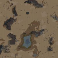 Oasis feature in an extreme desert biome.